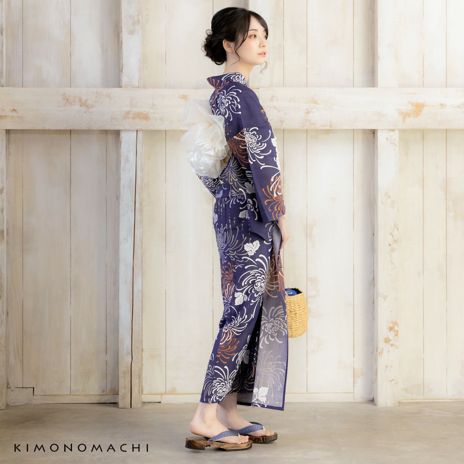 Prices down2】浴衣 レディース 吸水速乾 ポリエステル浴衣 「藤褐色