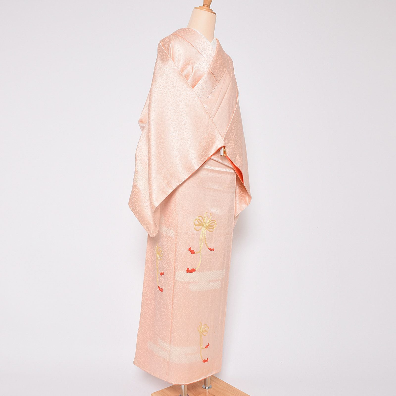Prices down3】【中古品】仕立て上がり 付け下げ小紋 「ピンク 地紋に
