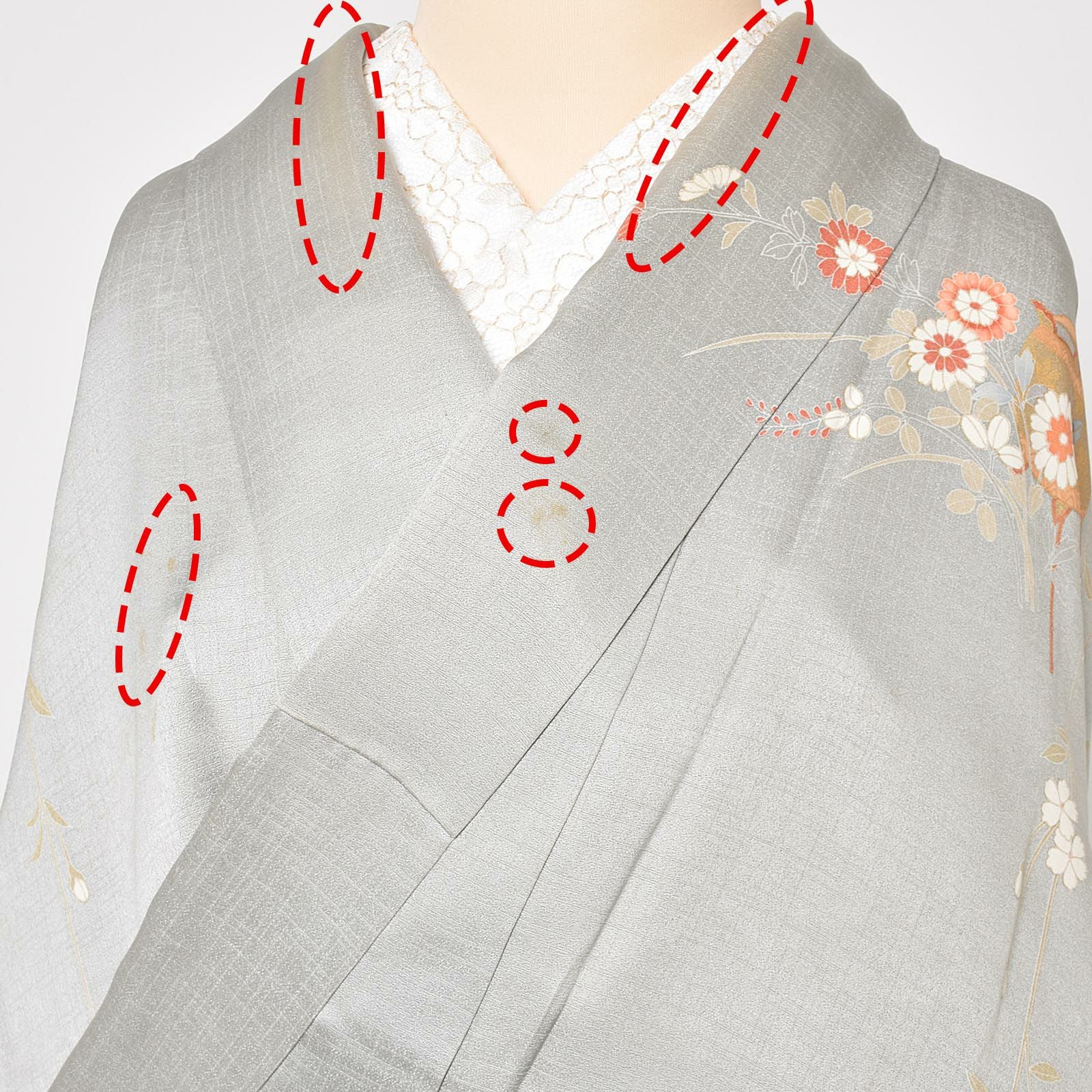 紬 訪問着 袷 着物 刺し子 手刺繍 正絹 濃グレー地 葡萄 ぶどう 竹 中古品 仕立て上がり 身丈164 裄66 ふくよか Ｌサイズ みやがわ sb13192 紬 訪問着 袷 着物 刺し子 手刺繍 正絹 濃グレー地 葡萄 ぶどう 竹