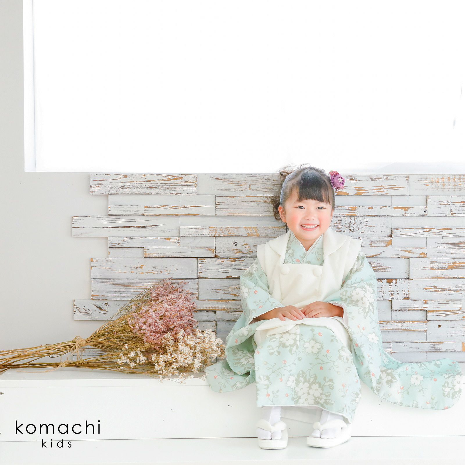 七五三 着物 3歳 女の子 ブランド被布セット 「komachi kids オフ