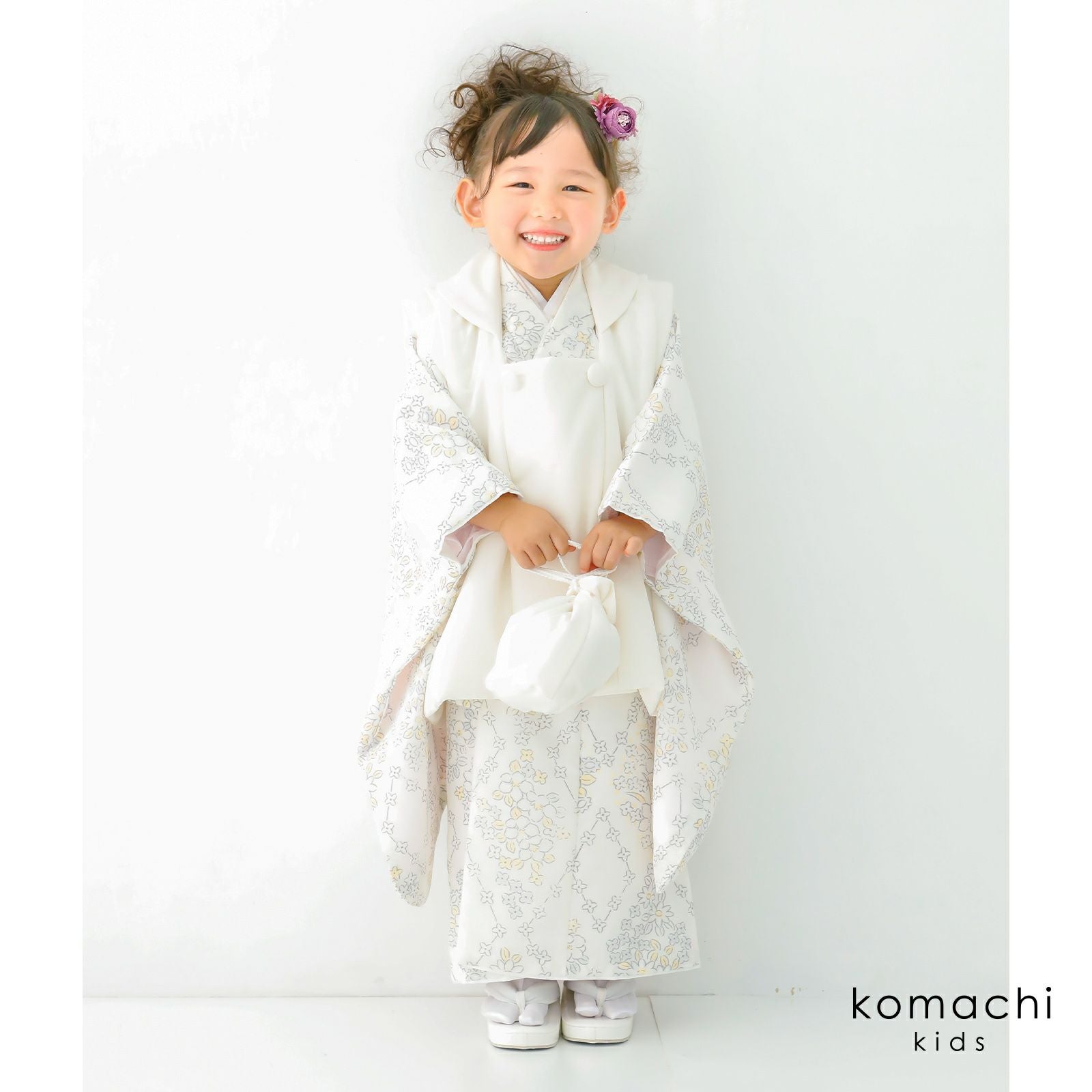 七五三 着物 3歳 女の子 ブランド被布セット komachi kids 「オフ