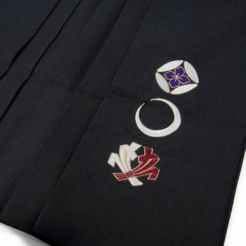 七五三 着物 3歳～5歳 ブランド羽織袴セット 小町kids 「黒月輪×黒刺繍