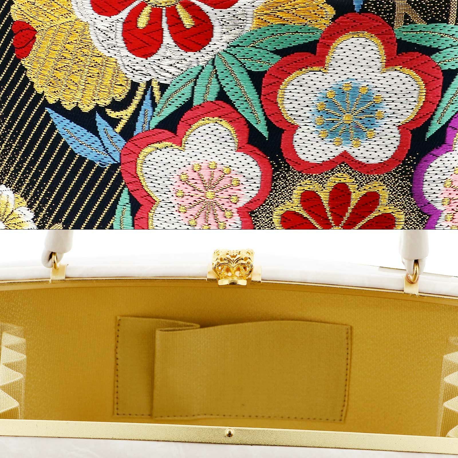 M*5様 ［美品］金色 花柄 刺繍和装用バッグ　ぞうりM　ネイルチップセット　振 楽天市場】振袖 草履 バッグ セット 成人式 草履バッグセット ゴールド