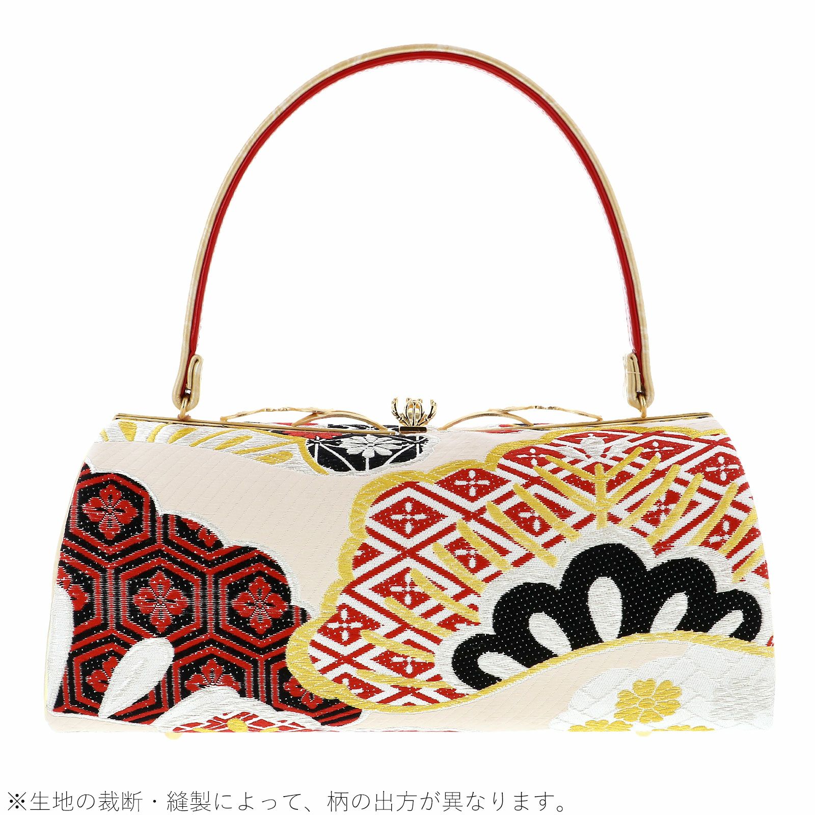 Prices down2】振袖草履バッグセット 「薄香色 小紋の松」 Fサイズ(M