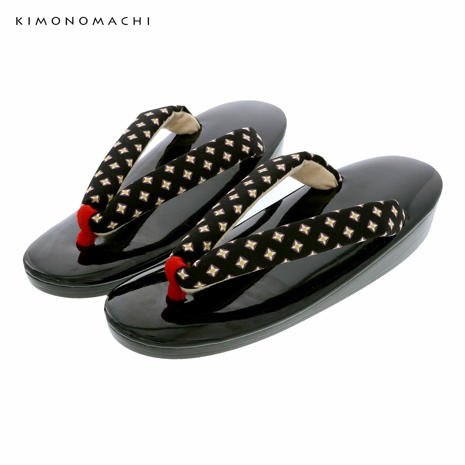 草履 レディース カジュアル草履 「ブラック　スターダイヤ」 草履単品 日本製 痛くなりにくい ウレタン草履 M・L・LLサイズ フリーサイズ 京都きもの町 KIMONOMACHI オリジナル 洒落草履