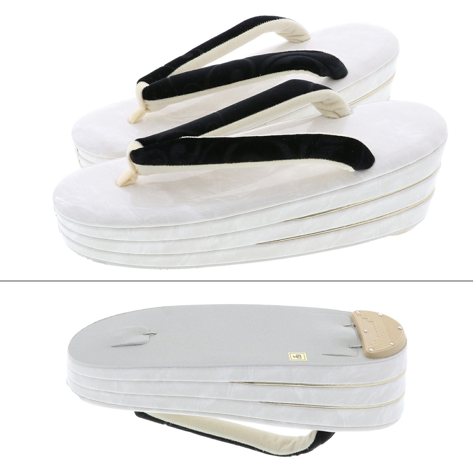 新商品☆唐草模様ベルベット草履バッグセット/ライトベージュ NISHIORI 高級 唐草 草履 バッグ セット Sサイズ フリー LLサイズ 金