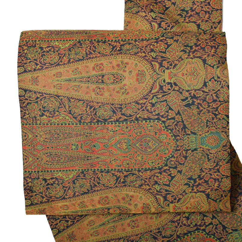 【中古品】仕立て上がり 九寸帯 「更紗」 洒落帯