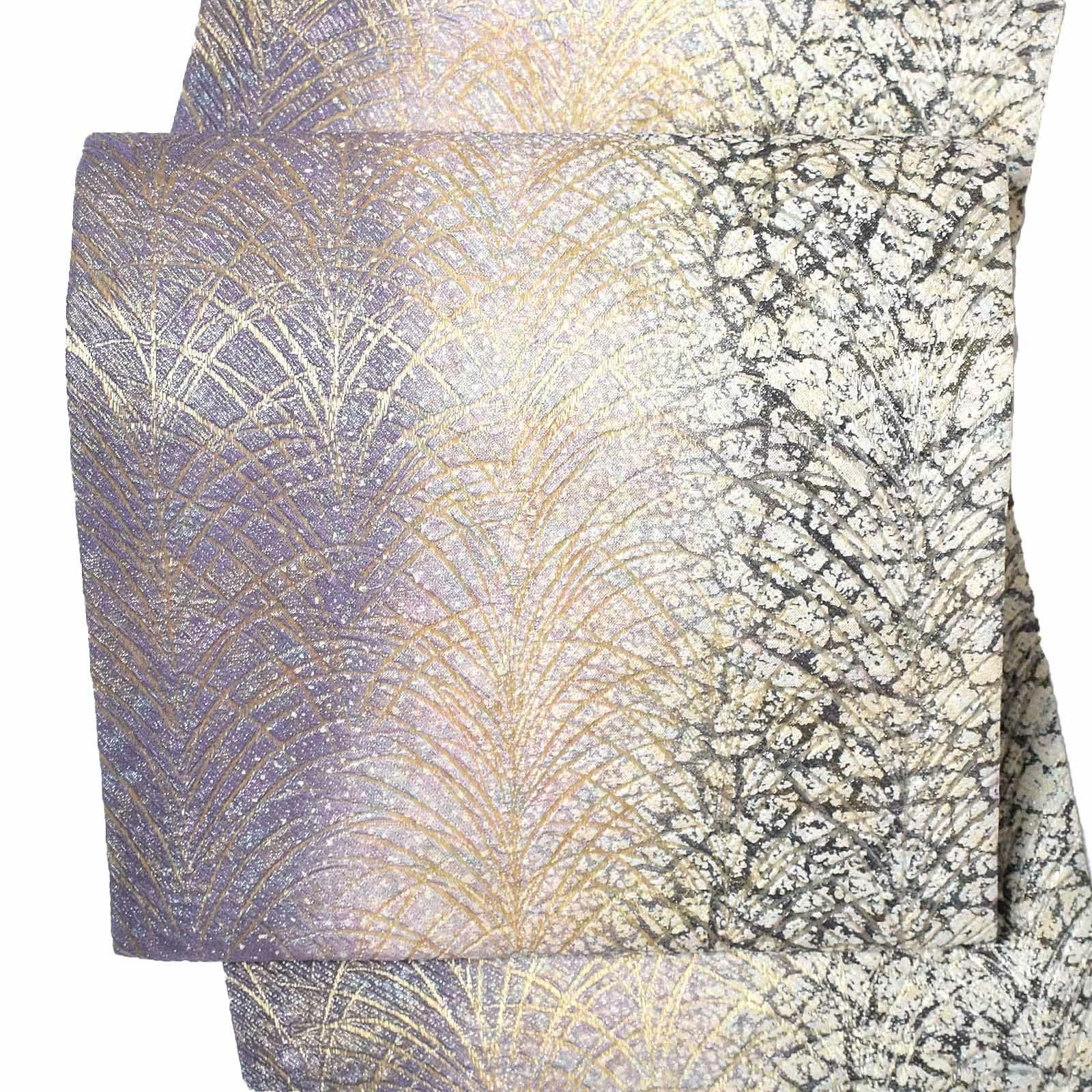 【新古品】仕立て上がり 袋帯 「氷割れ文風　抽象」