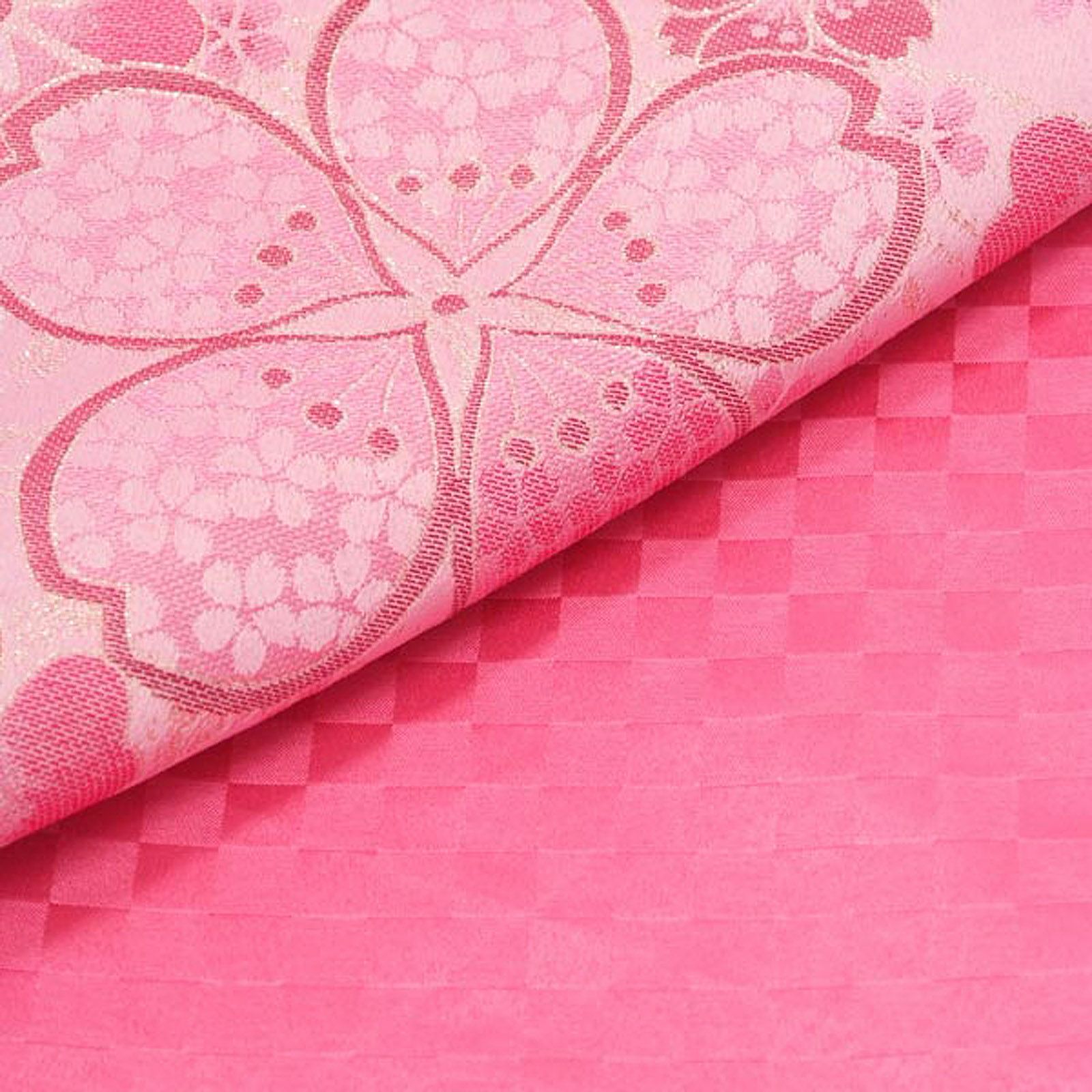 中古品】振袖 帯 振袖用袋帯 「ピンク 桜」 仕立て上がり 振袖用 礼装