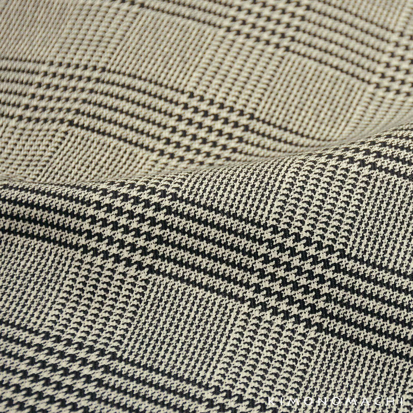 洗える着物 木綿着物 単品 「グレンチェック グレー・ネイビー 全2柄