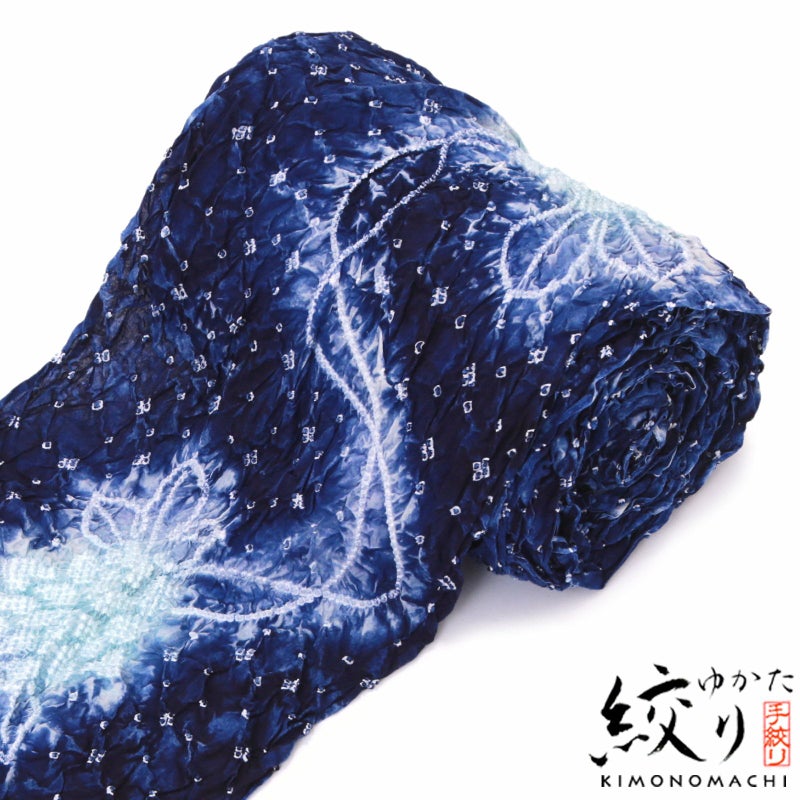絞り浴衣反物 「エクセレント」 女性浴衣 レディース浴衣 絞り浴衣 綿浴衣 未仕立て