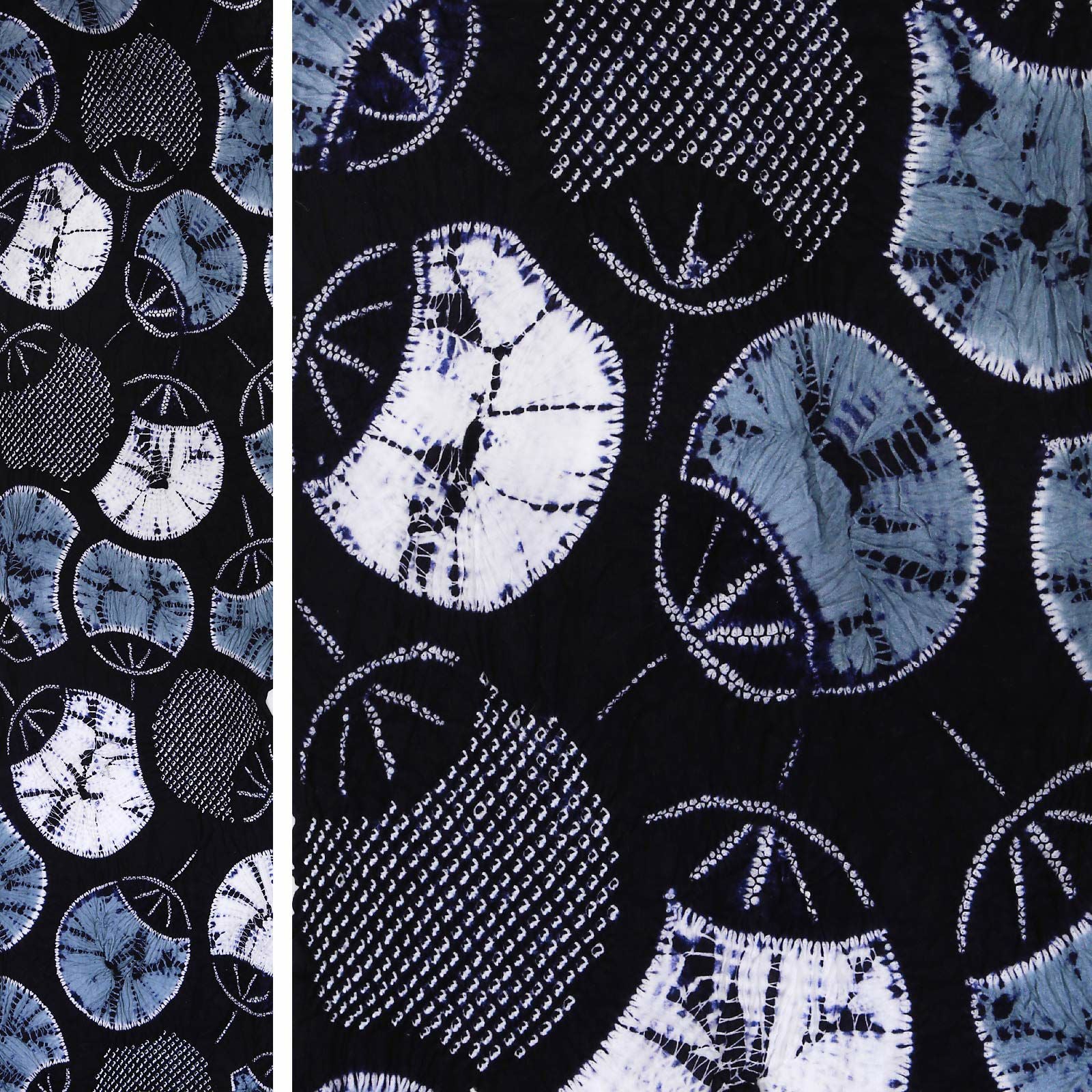 伝統工芸品 有松絞り 絞り浴衣反物 「うちわ」 有松・鳴海絞 女性浴衣