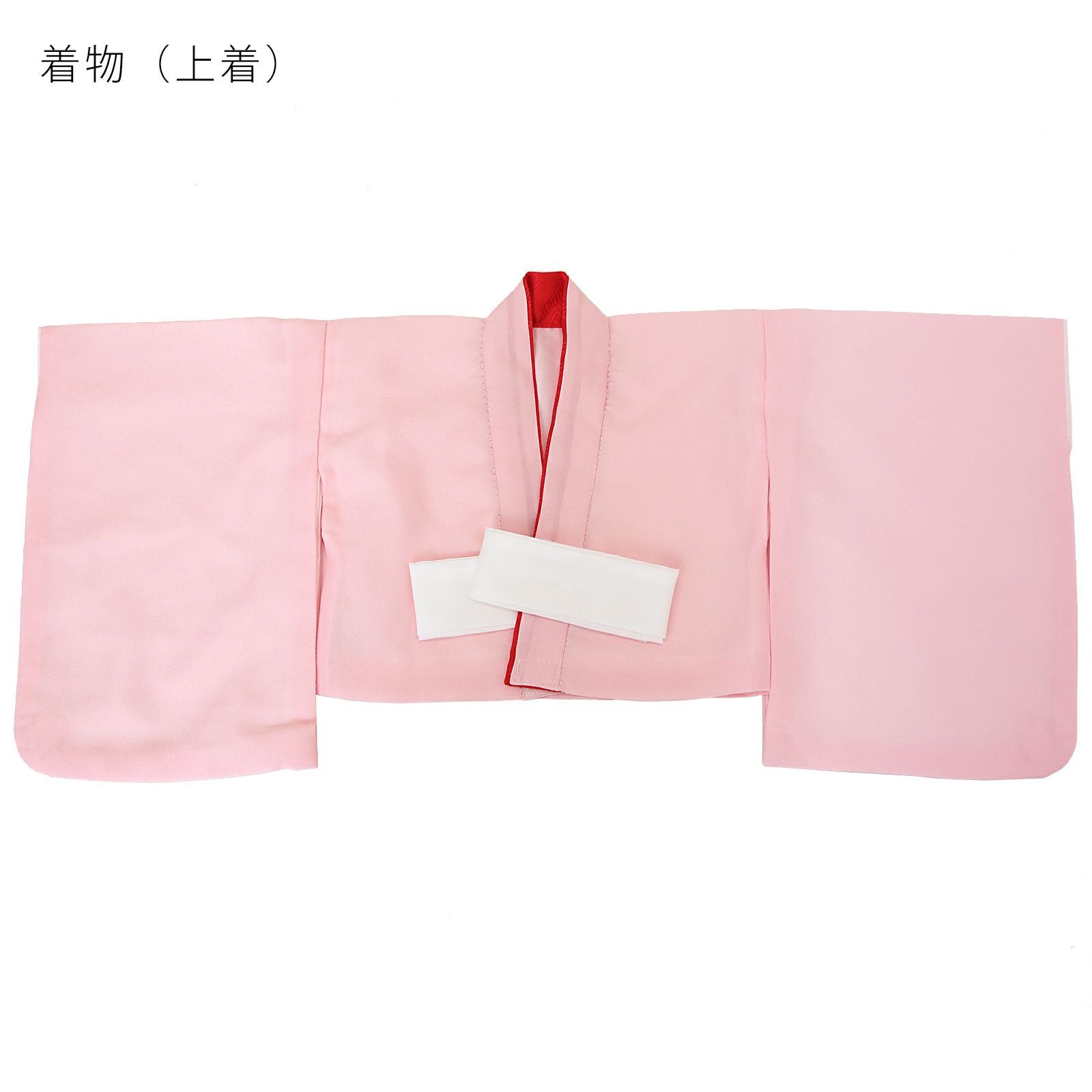 ベビー着物 セット 「疋田、花 ローズピンク×ピンク」 女の子 洗える