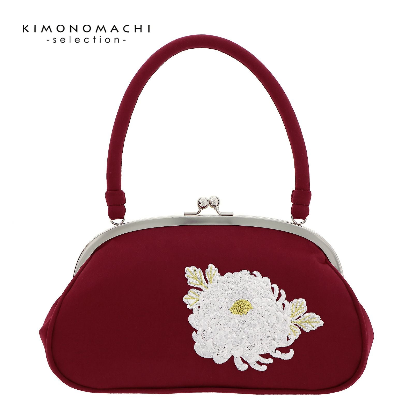 振袖 バッグ 成人式 レディース 振袖用バッグ 「菊刺繍 ワインレッド