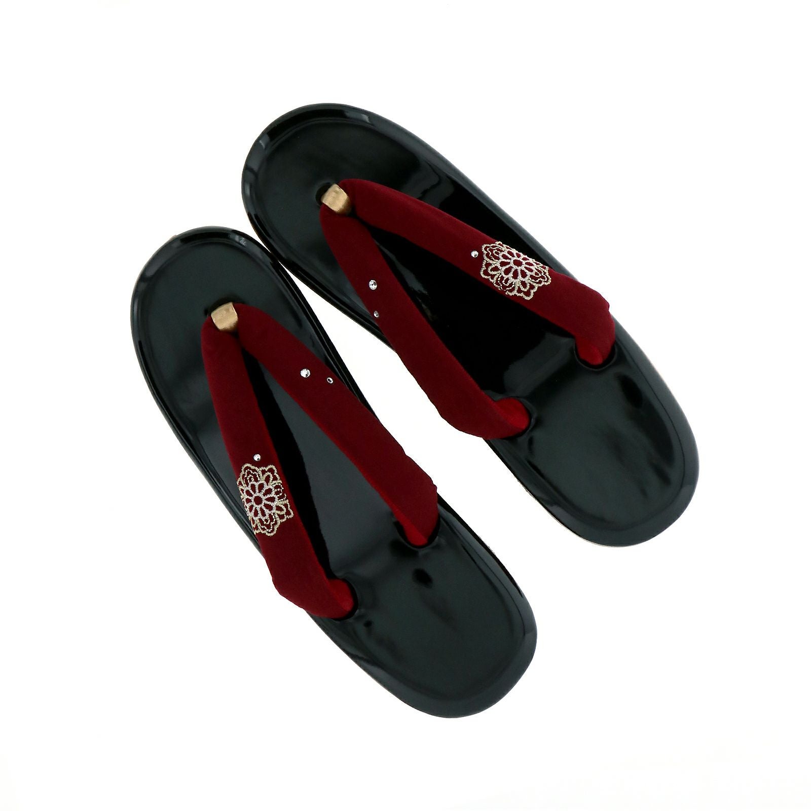 振袖 草履 成人式 レディース 振袖用草履 「百華レース刺繍 赤」 F