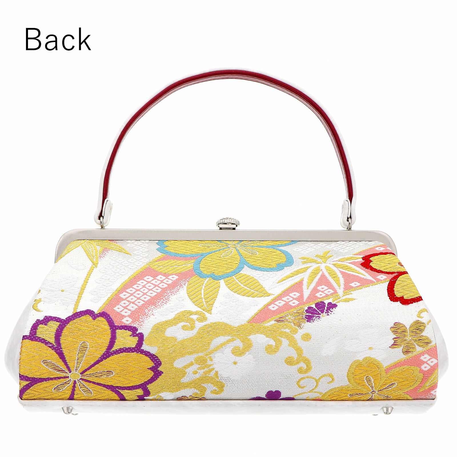 振袖草履バッグセット 「シルバー 桜」 Fサイズ(M～Lサイズ相当) 振袖