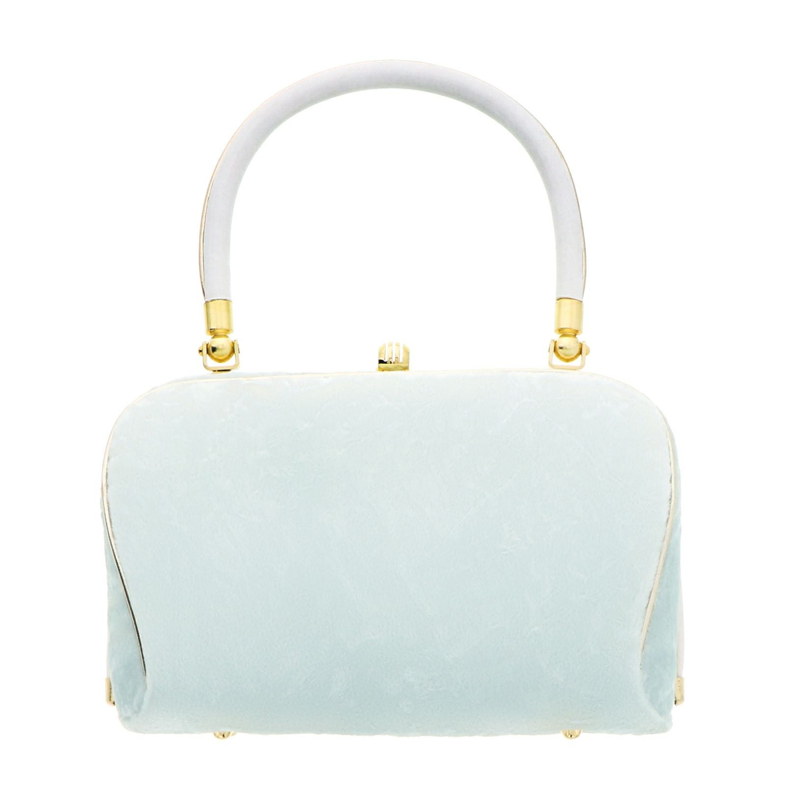 振袖草履バッグセット ベルベット 「アイスブルー」 Fサイズ(M～L