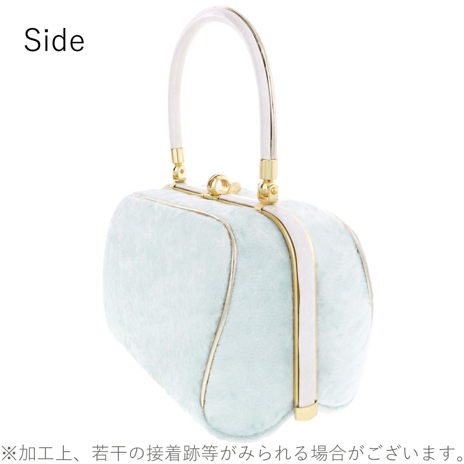 振袖草履バッグセット ベルベット 「アイスブルー」 Fサイズ(M～L