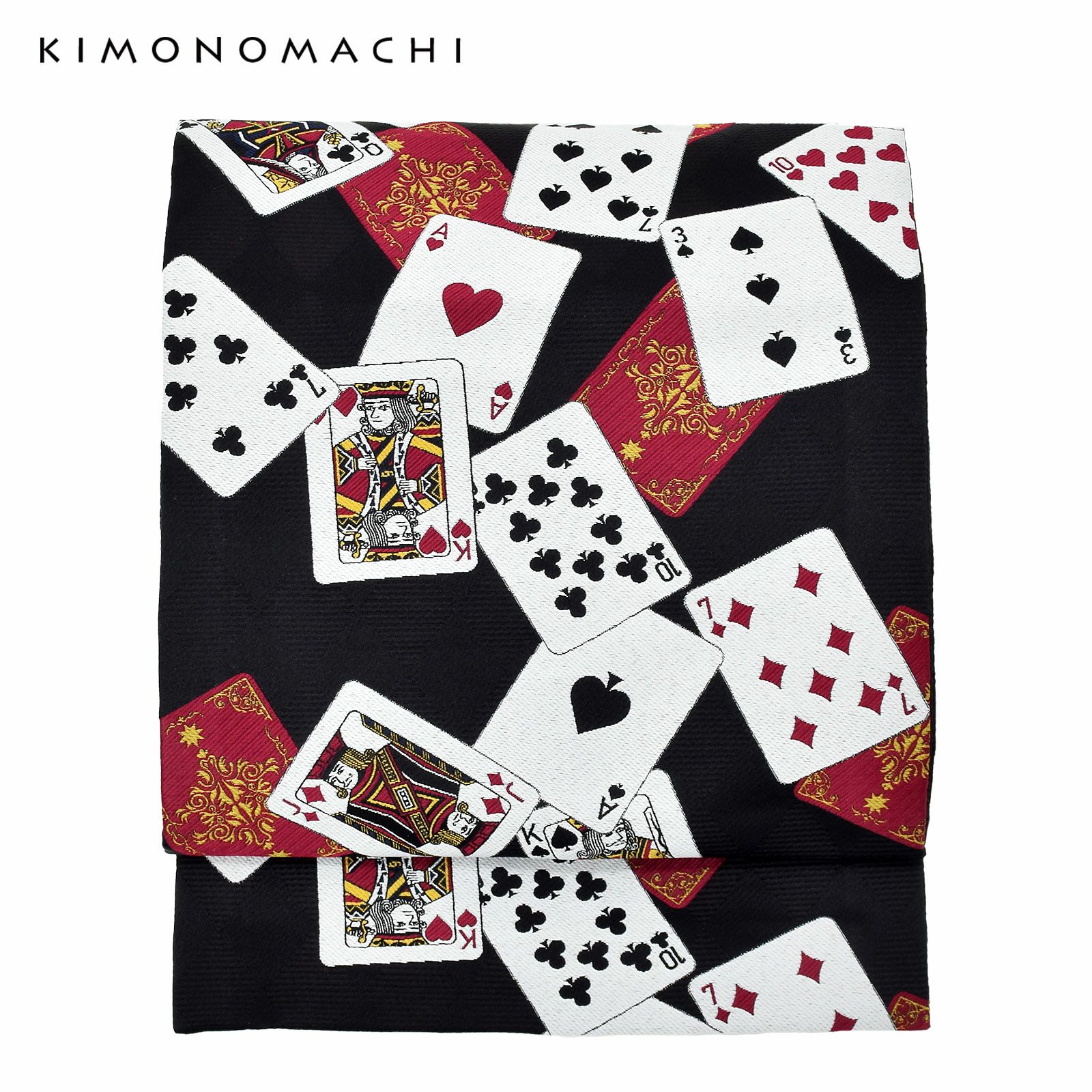 京袋帯 単品 数量限定 KIMONOMACHI オリジナル 「黒 トランプ