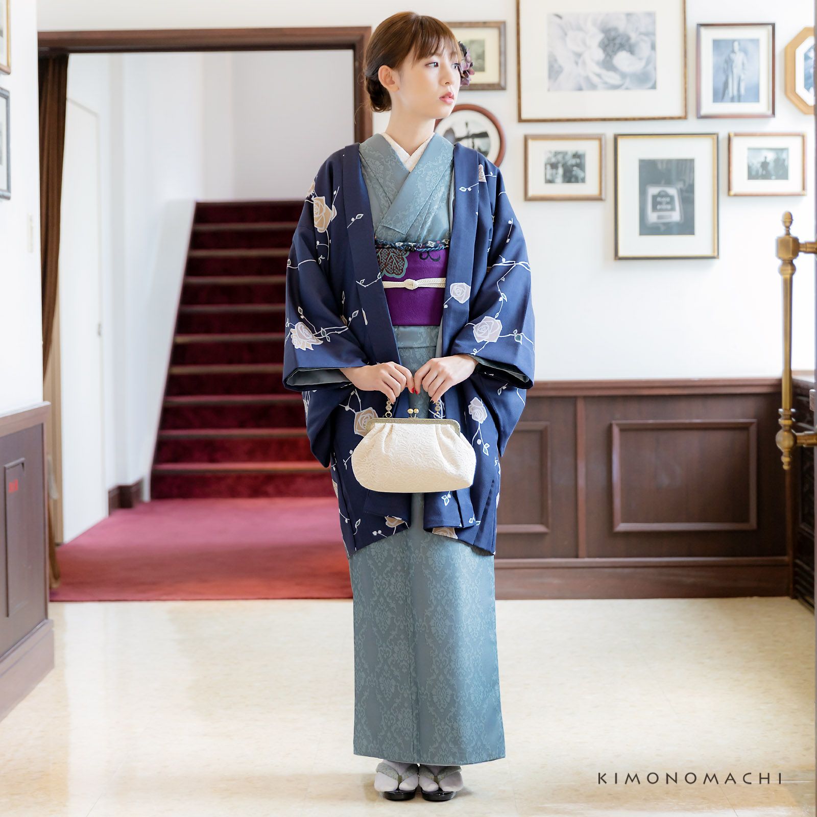 【中古】 羽織 羽織紐つき 総絞り 正絹(金銀糸除く) 藍色 紺 和装 呉服 和服 きもの レディース 女性 中古 羽織 羽織紐つき 総絞り 正絹(金銀糸除く) 藍色 紺 和装 呉服