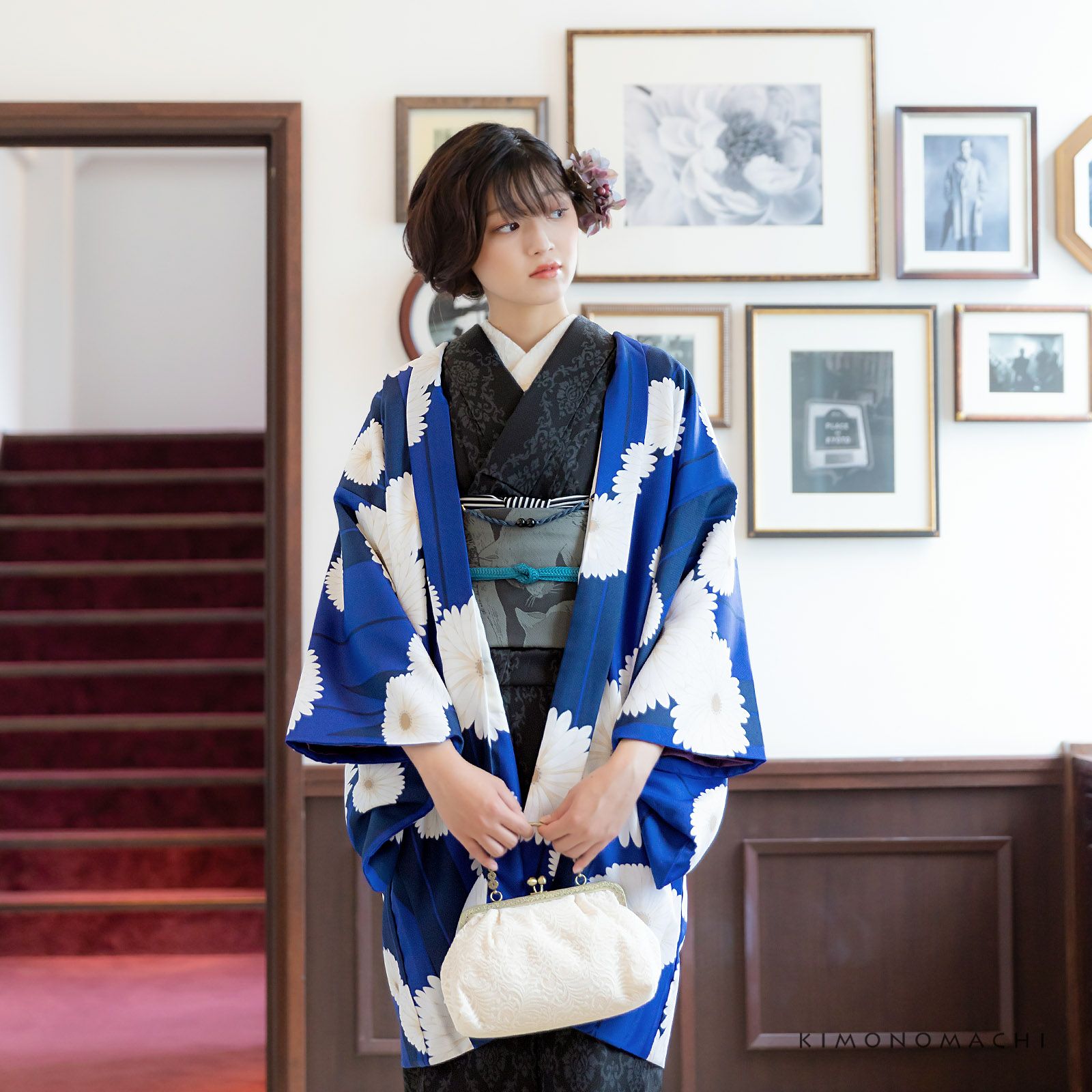 洗える着物10％OFF 5/14迄)羽織 単品 KIMONOMACHI オリジナル 「矢羽根