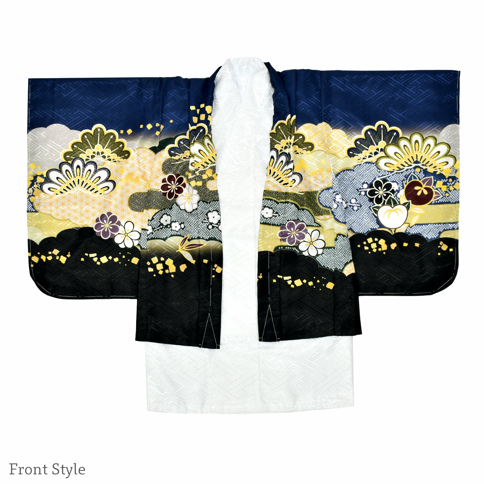 七五三最大70%OFF10/22迄)七五三 着物 男の子 5歳 羽織袴セット「紺 雲