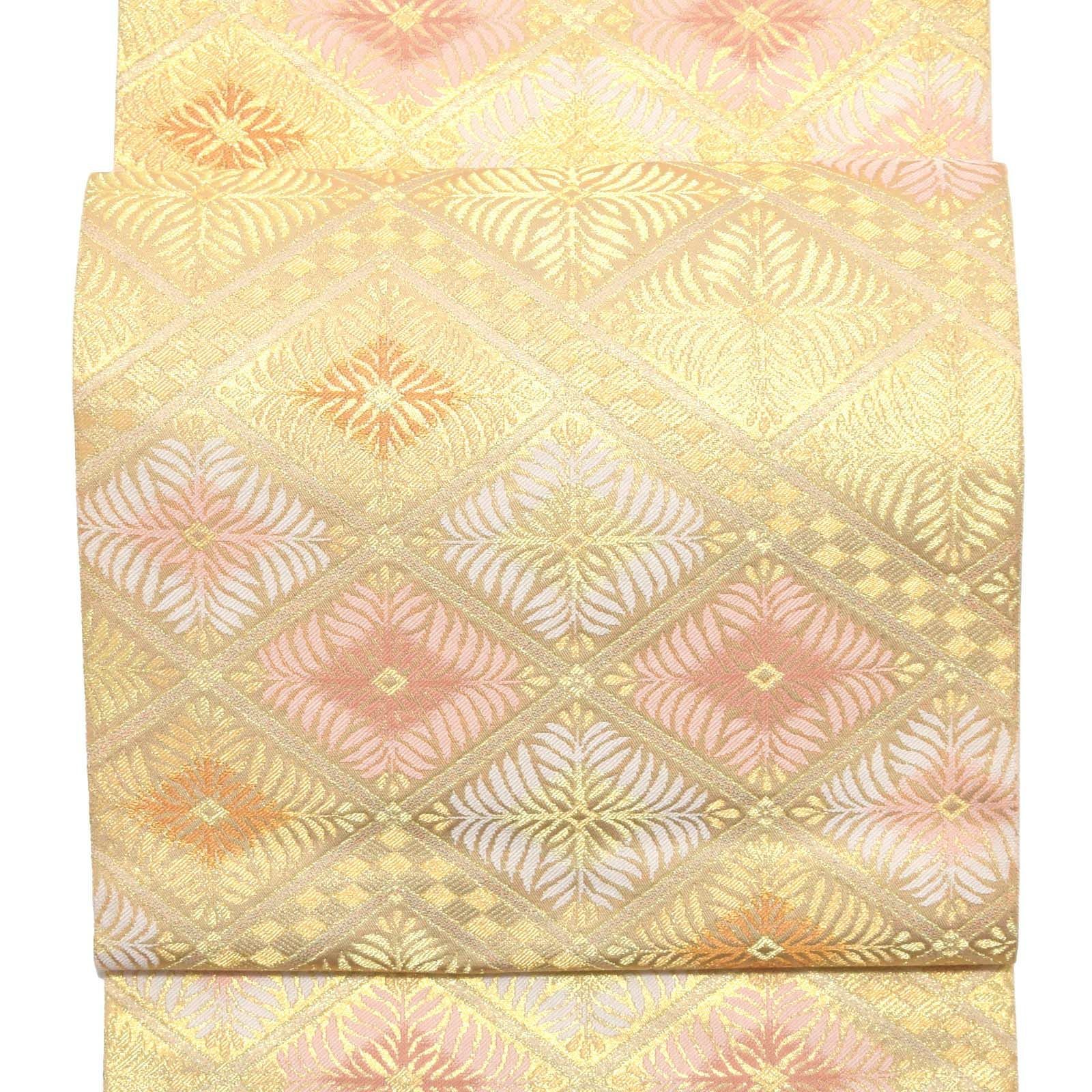 袋帯 礼装用袋帯「松菱連翠文」訪問着用 色留袖用 六通柄 未仕立て 日本製 西陣織 絹