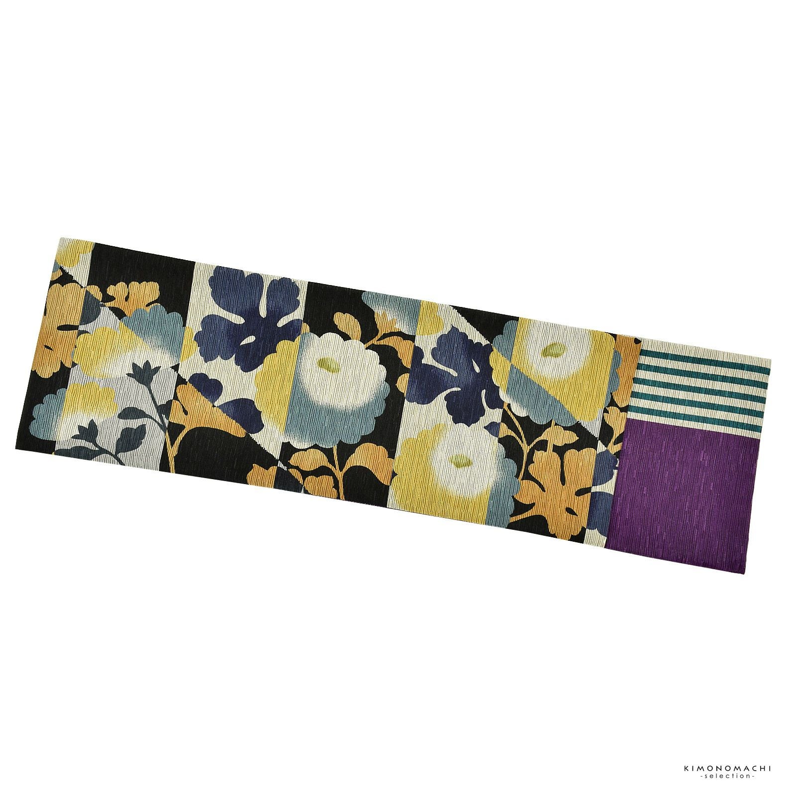 半幅帯 単品 お仕立て上がり 帯 ブランド 召しませ華「モダン菊
