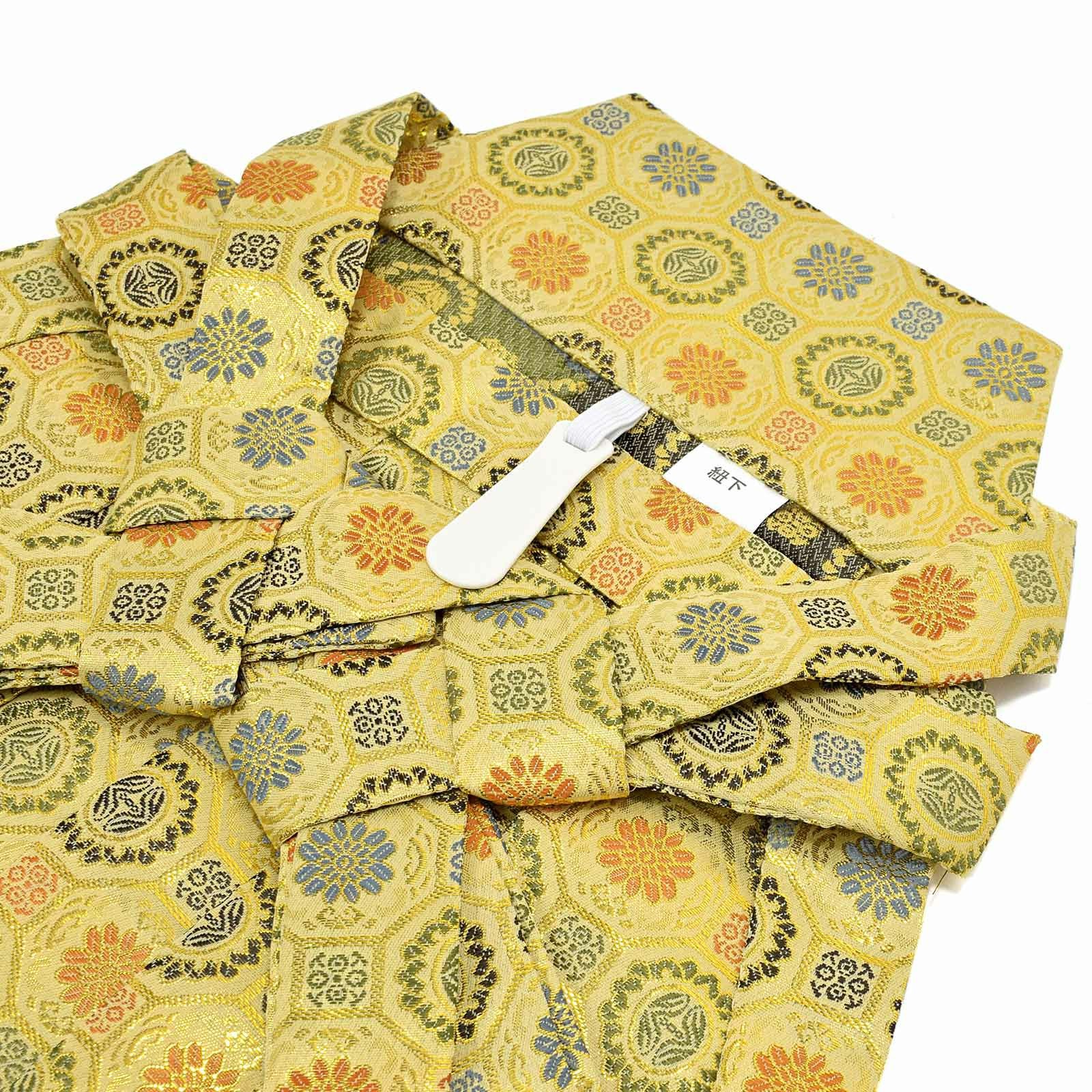 袴 金襴袴 男性袴 馬乗り袴 単品「生成り蜀江文」4サイズ S/M/L/LL