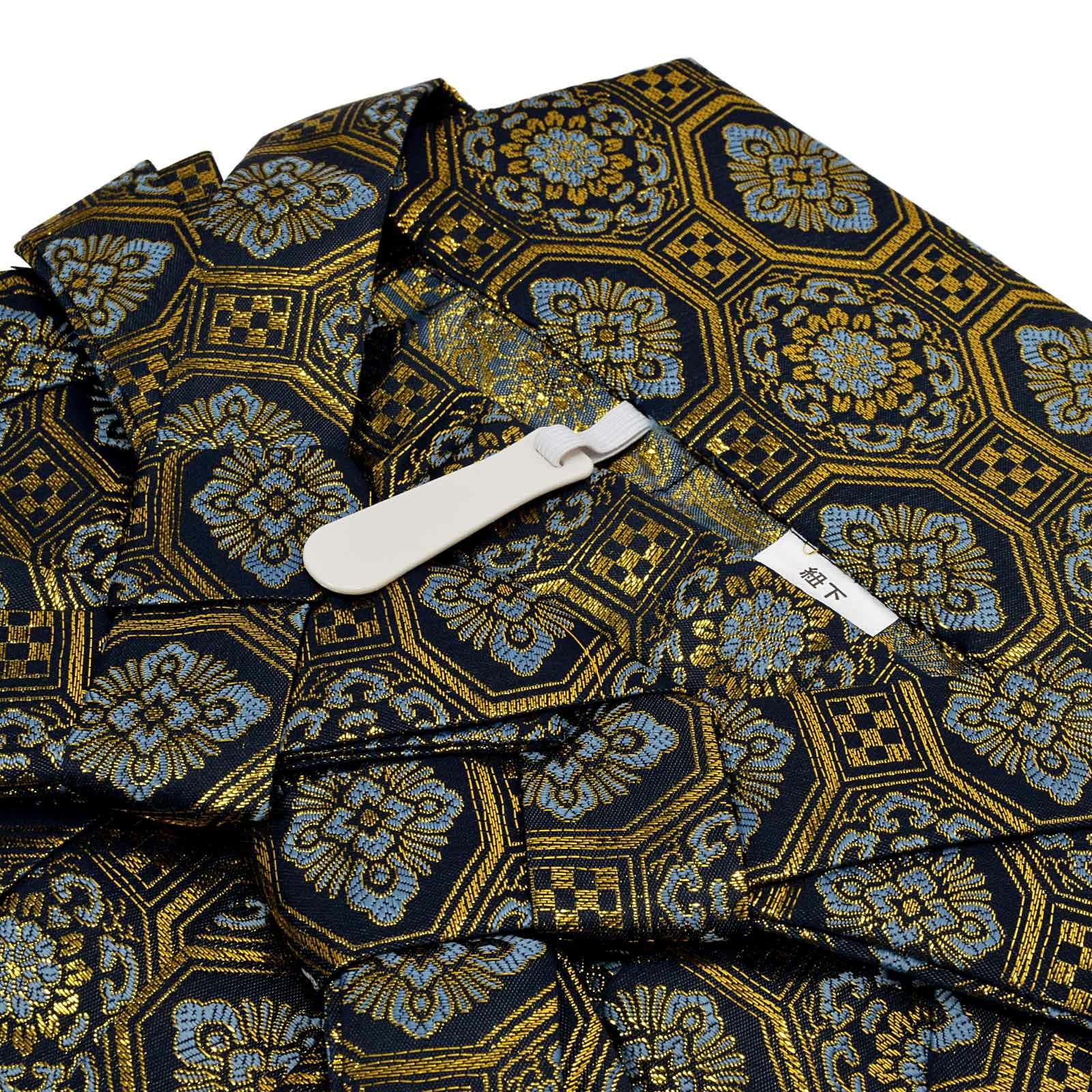 袴 金襴袴 男性袴 馬乗り袴 単品「紺地蜀江文」4サイズ S/M/L/LL 身長