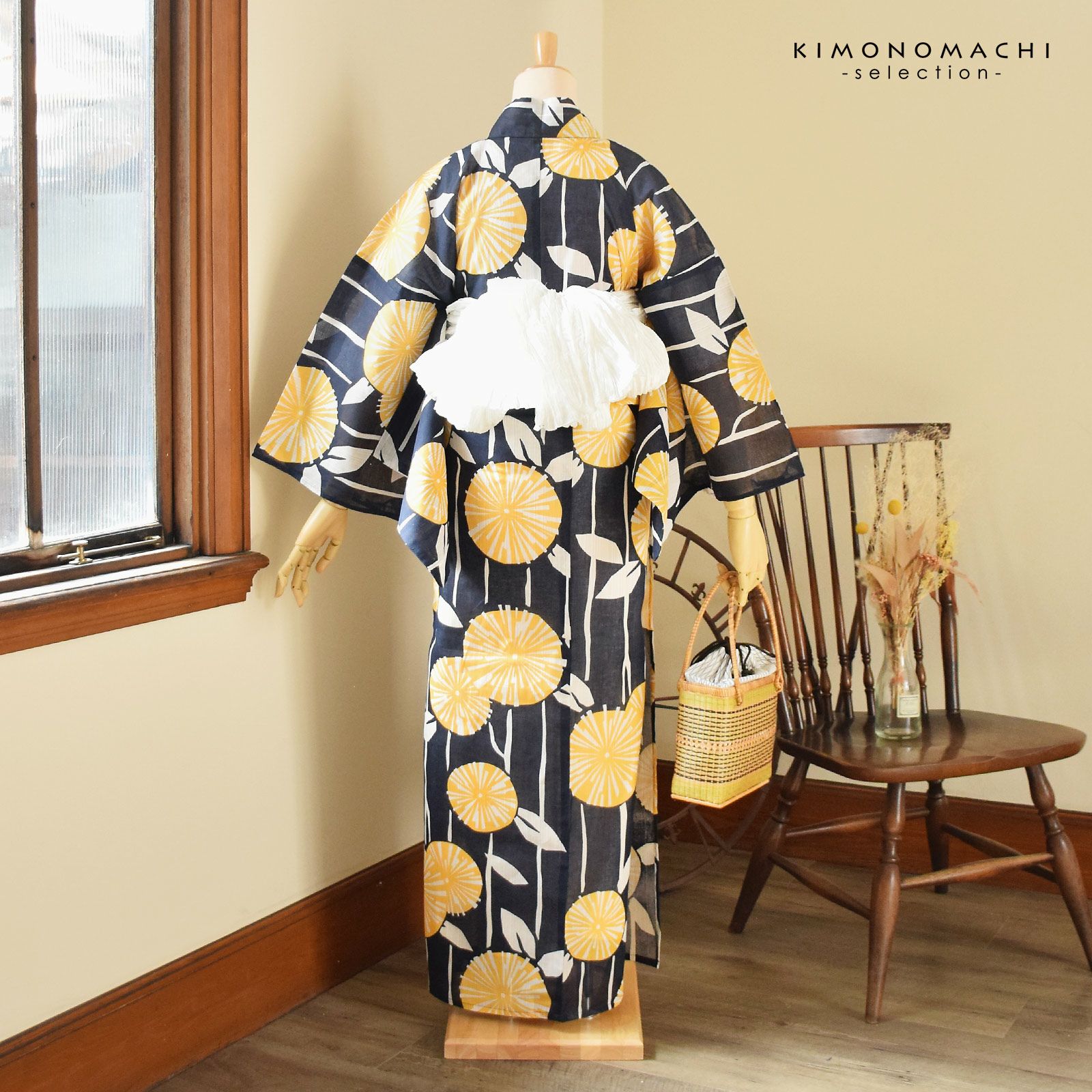 ★新品 高級 変わり織り 女物／プレタ／仕立て上がり 浴衣／ゆかた 黒地 35 仕立上り浴衣 プレタ浴衣 黒地薔薇 浴衣単品 : 京都ひのや呉服店