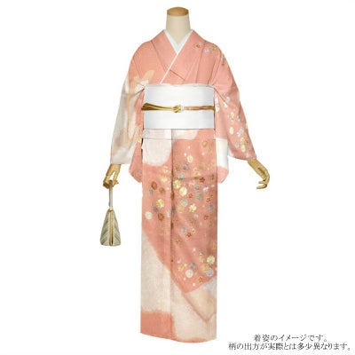 仕立て上がり 訪問着 単品 桂由美 「牡丹鼠色 御所解き文」 正絹 着物 