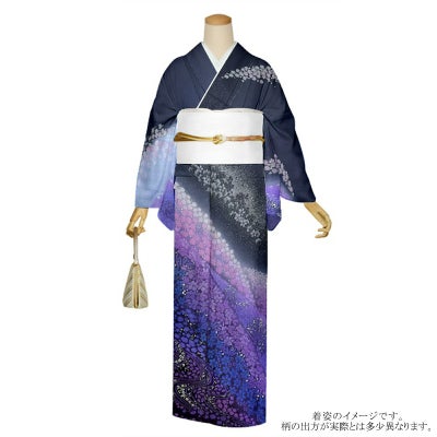 仕立て上がり 訪問着 単品 桂由美 墨色 花筏 正絹 着物 ブランド訪問着 七五三 入学式 卒業式 卒園式 結婚式 お宮参り 母 ママ メール便不可 fm10 OFF