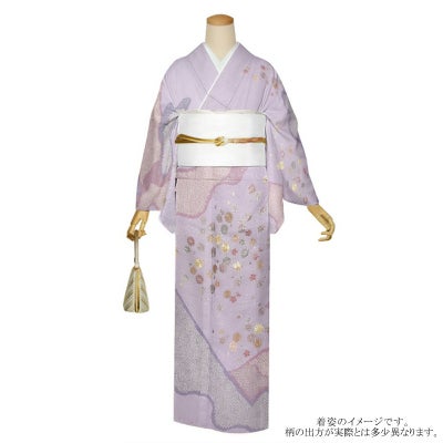 仕立て上がり 訪問着 単品 桂由美 「牡丹鼠色 御所解き文」 正絹 着物 