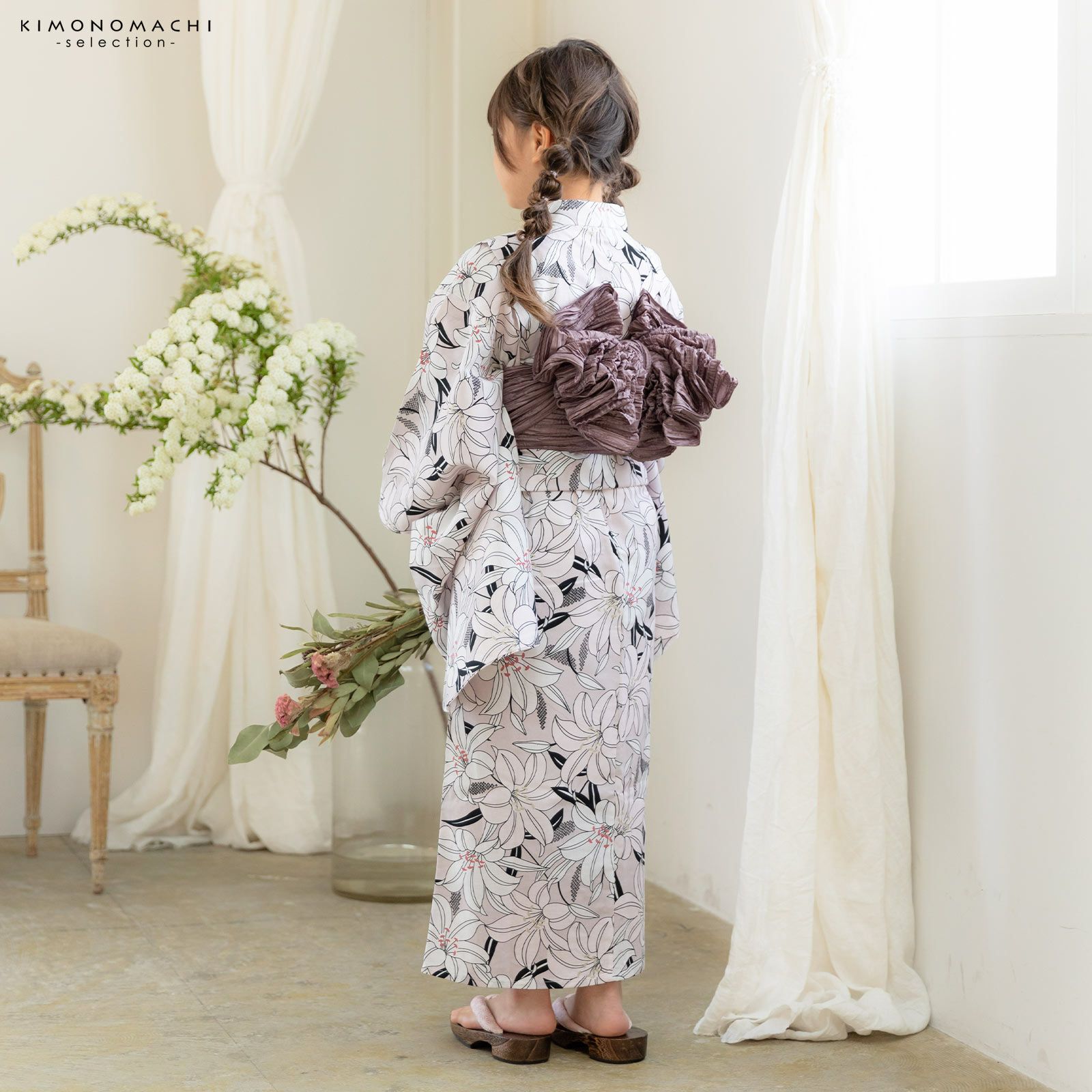 浴衣 子供 女の子 子供浴衣セット（浴衣＋帯） 浴衣2点セット