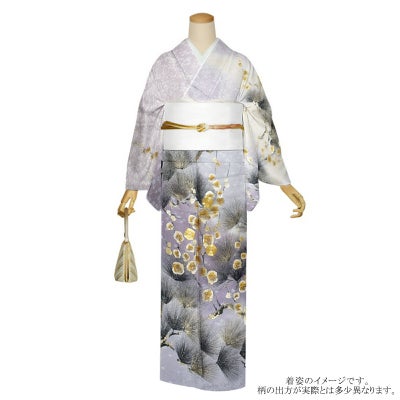 仕立て上がり 訪問着 単品 桂由美 「一斤染 山霞に花紋」 正絹 着物 