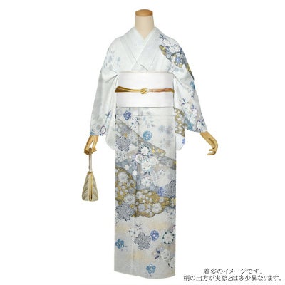 仕立て上がり 訪問着 単品 桂由美 「象牙色 洋花」 正絹 着物 ブランド 