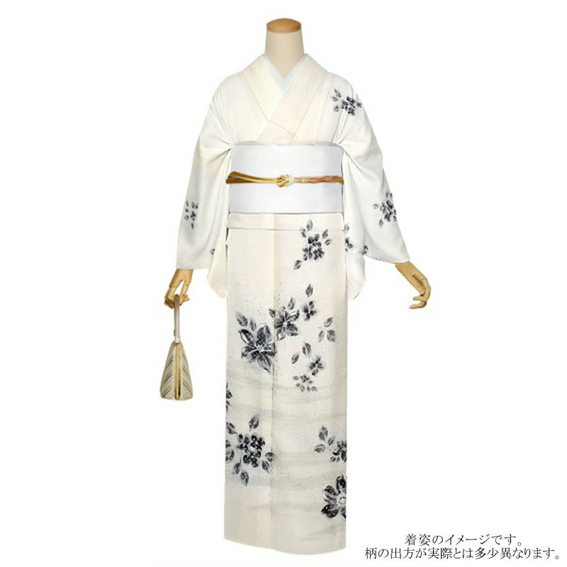 仕立て上がり 訪問着 単品 桂由美 「象牙色　洋花」 正絹 着物 ブランド訪問着 七五三 入学式 卒業式 卒園式 結婚式 お宮参り 母 ママ