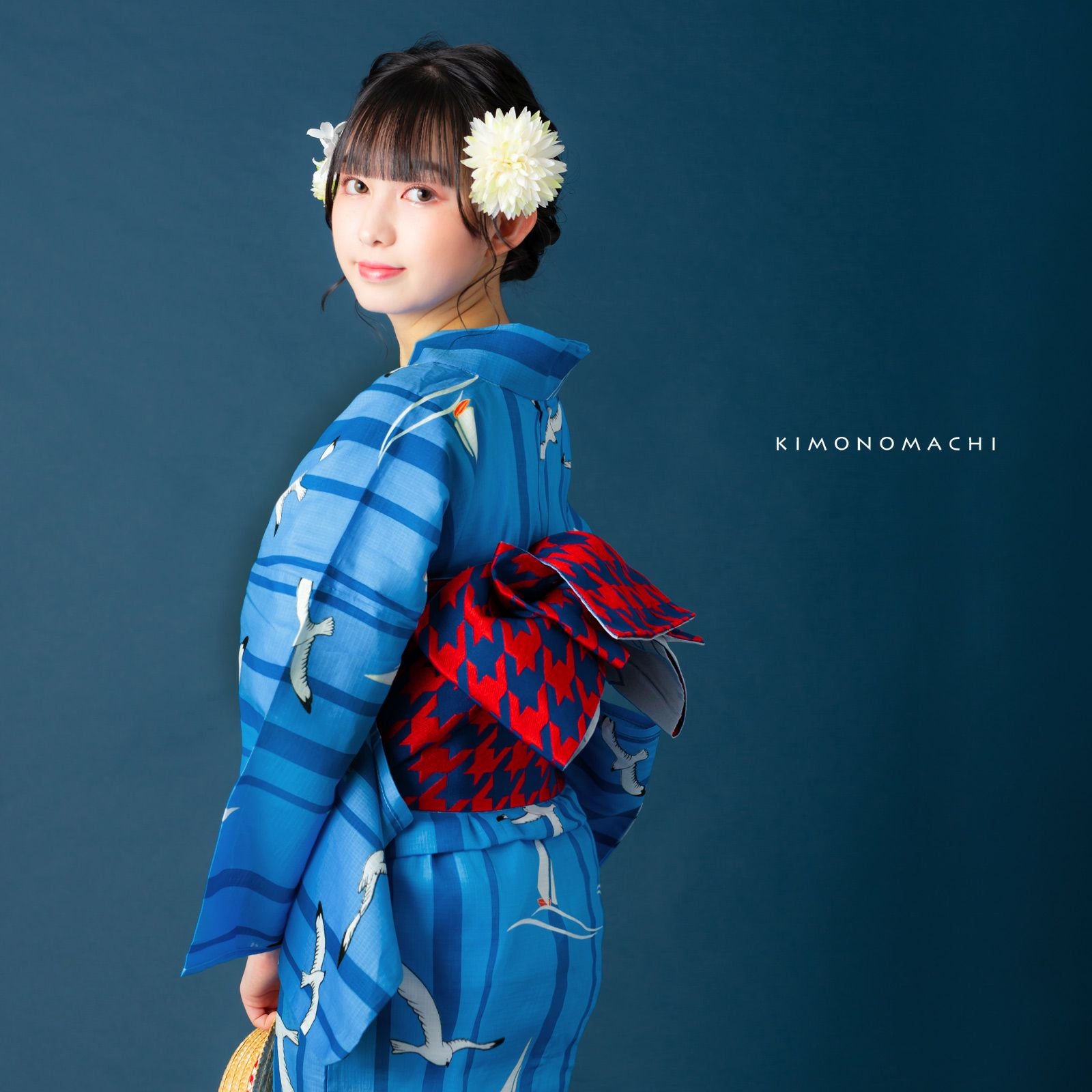 Prices down2】浴衣 レディース 浴衣と帯の2点セット 「浴衣 ブルー