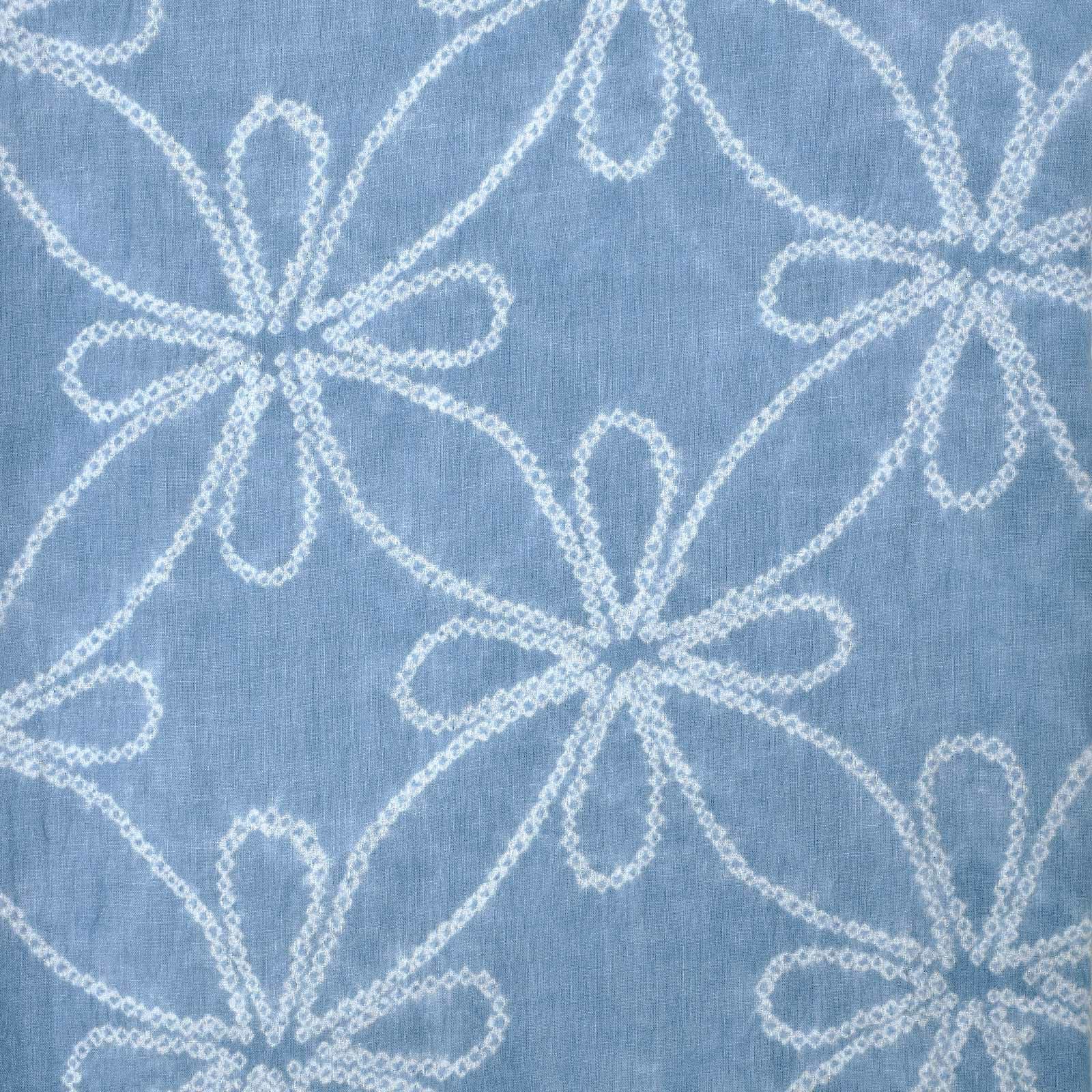 お仕立て上がり絞り浴衣単品「雪花もよう 青グレー」有松絞り 女性浴衣