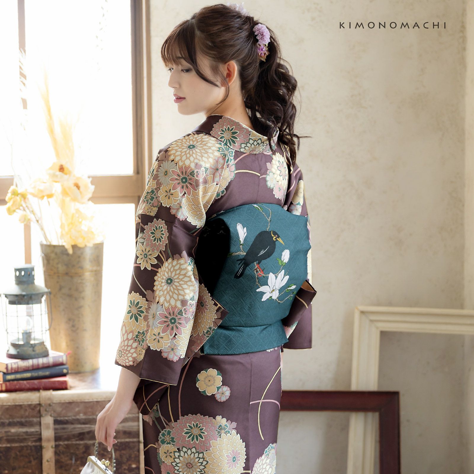 袋帯　唐花　鳥　着物　帯　049k o 袋帯 唐花 鳥 着物 帯 049k o 【公式通販】