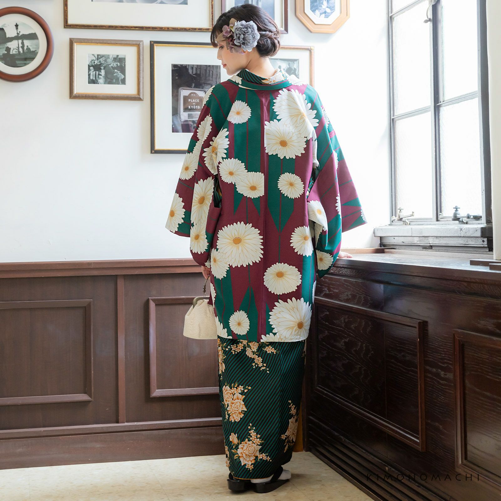 洗える着物10％OFF 5/14迄)洗える着物 セット「袷着物：ストライプ