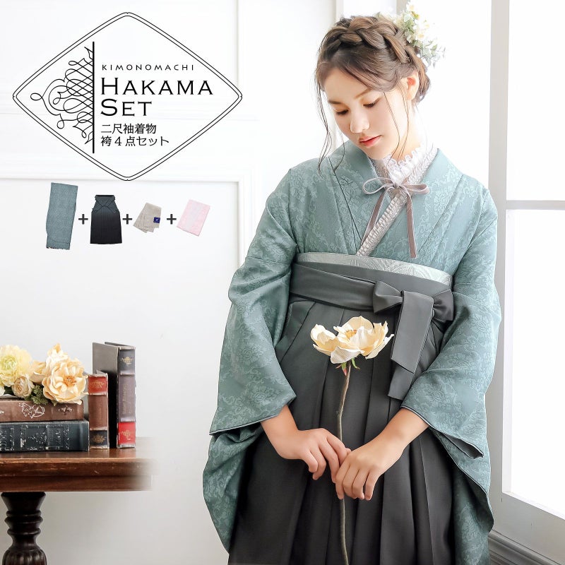 男着物の加藤商店ブログ» » 濃グレーの着物と羽織の組み合わせ 和服セット グレー・黒・　7本