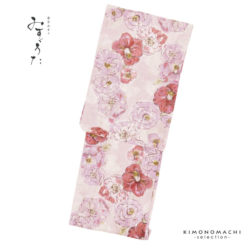 浴衣 レディース ブランド浴衣 単品 「みすゞうた お花だったら　紅藤色 M2403」Fサイズ 大人 綿絽浴衣 女性浴衣単品 レディース浴衣単品 個性的 花火大会 夏祭り 女性浴衣 女性ゆかた 夏着物