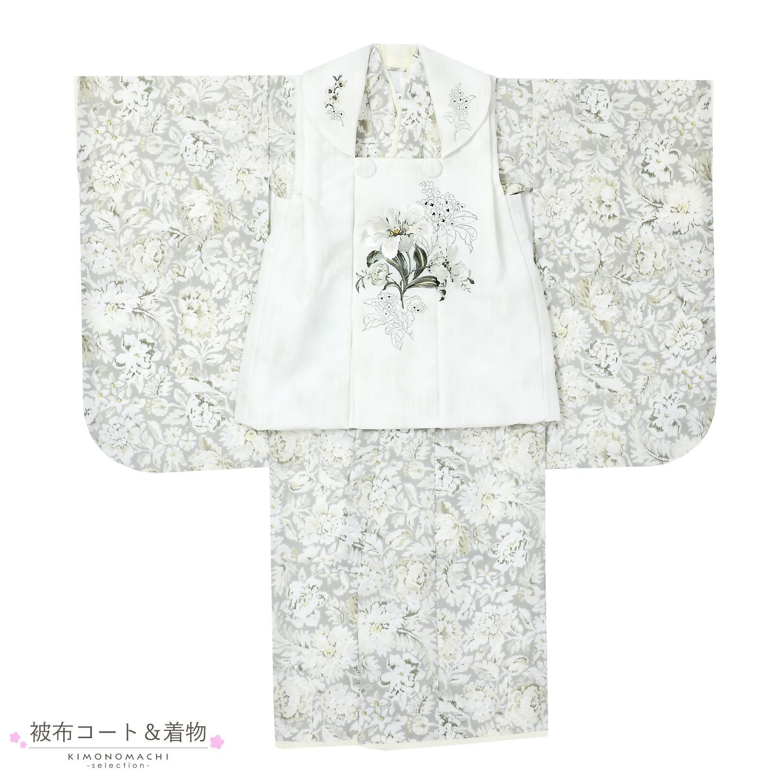 七五三 着物 3歳 女の子 ブランド被布セット JILL STUART「ホワイト