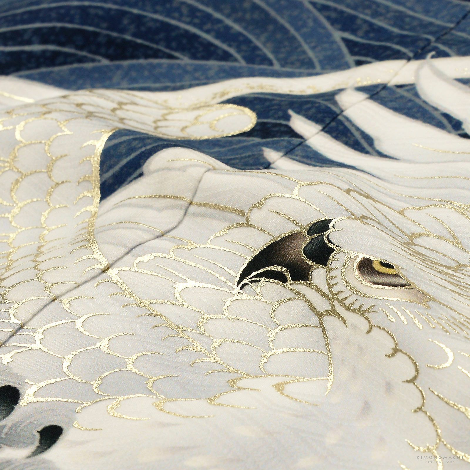 七五三 着物 男の子 5歳 ブランド 羽織袴セット 華徒然「青藍 白鷹に兜