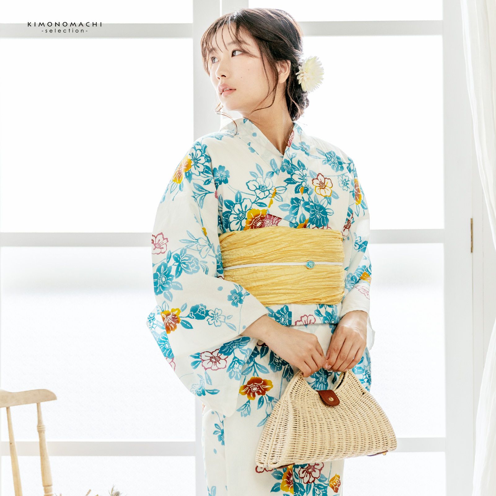 まつこ様　浴衣　美品　薄浅葱色　Sサイズ　誂え品　綿紅梅　訳ありです 000000028395-08.jpg?size=l&w=