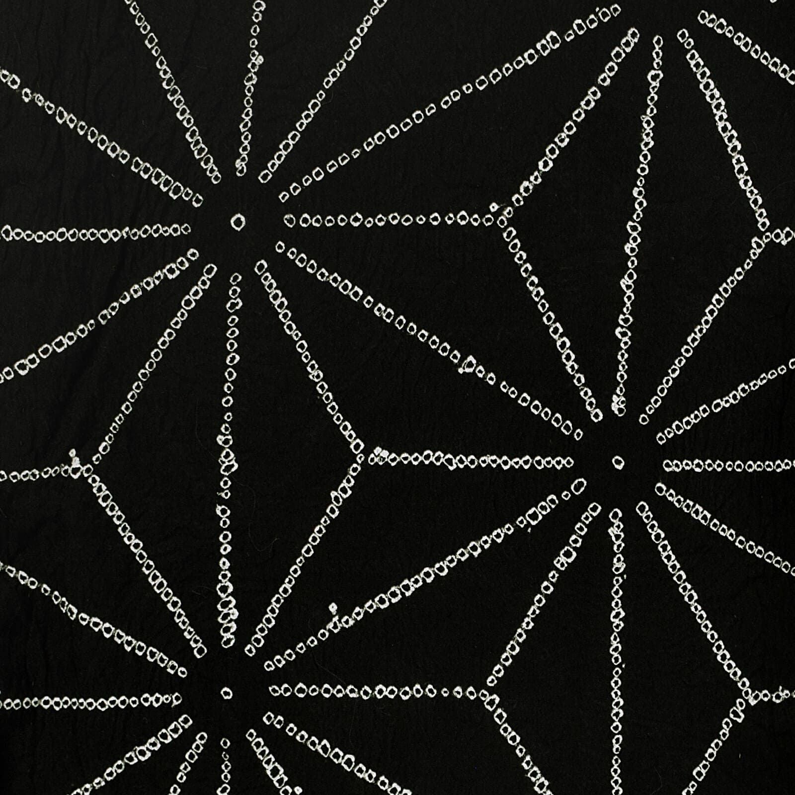 お仕立て上がり絞り浴衣単品「麻の葉大 黒」有松絞り 女性浴衣単品