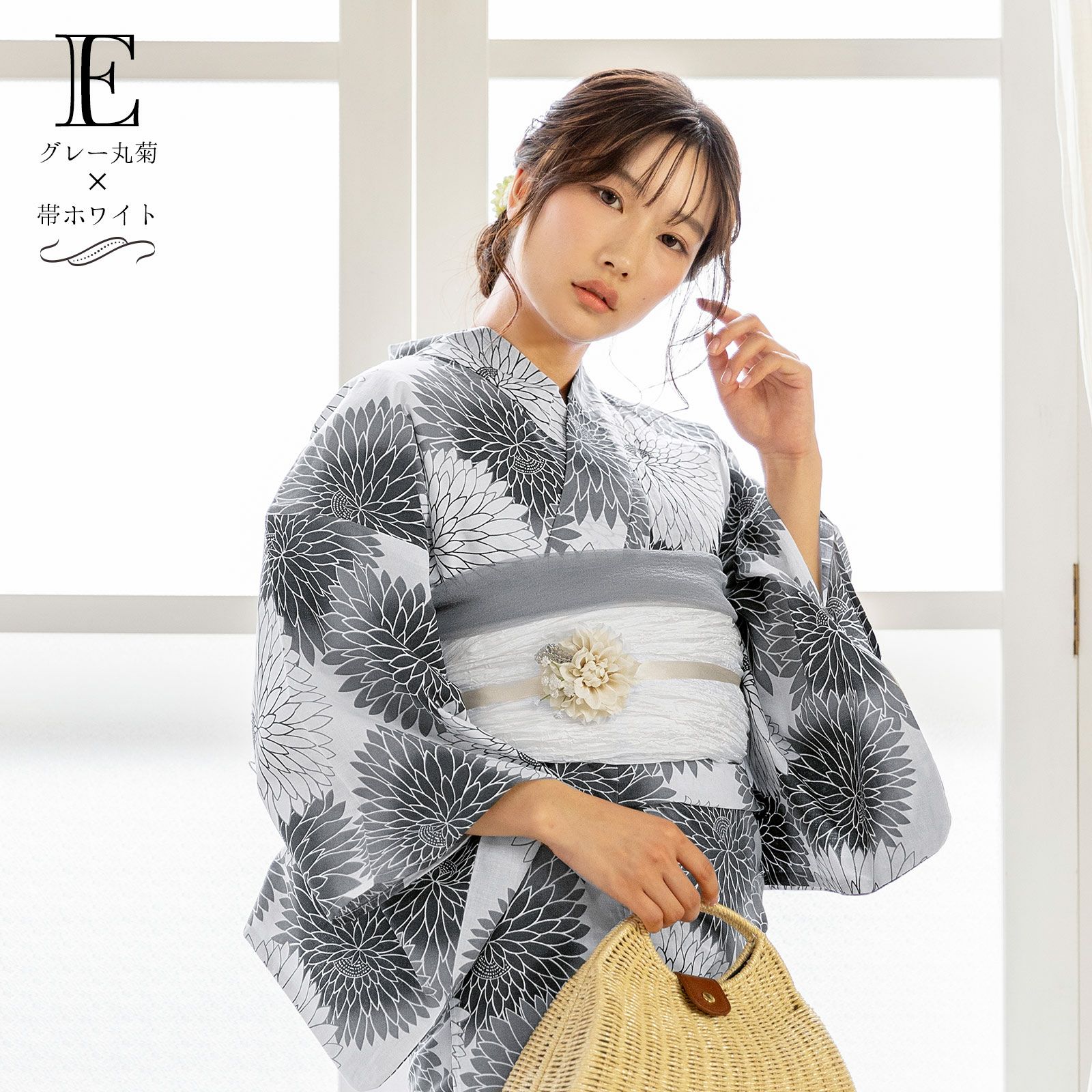 浴衣セット レディース 大人 浴衣3点セット（浴衣＋帯＋おまかせ下駄