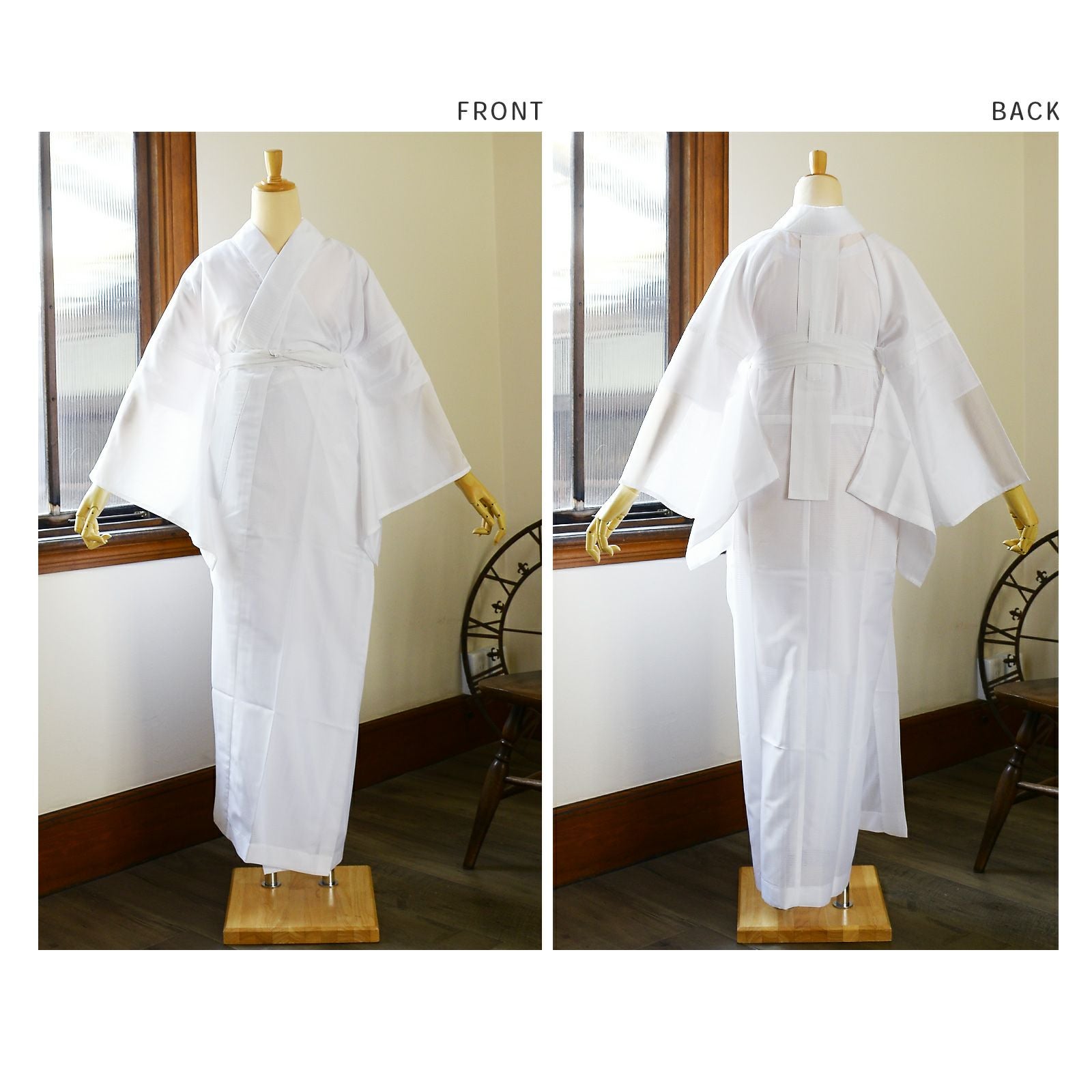 長襦袢 レディース 絽 洗える長襦袢 単品「夏用長襦袢 白 お仕立て